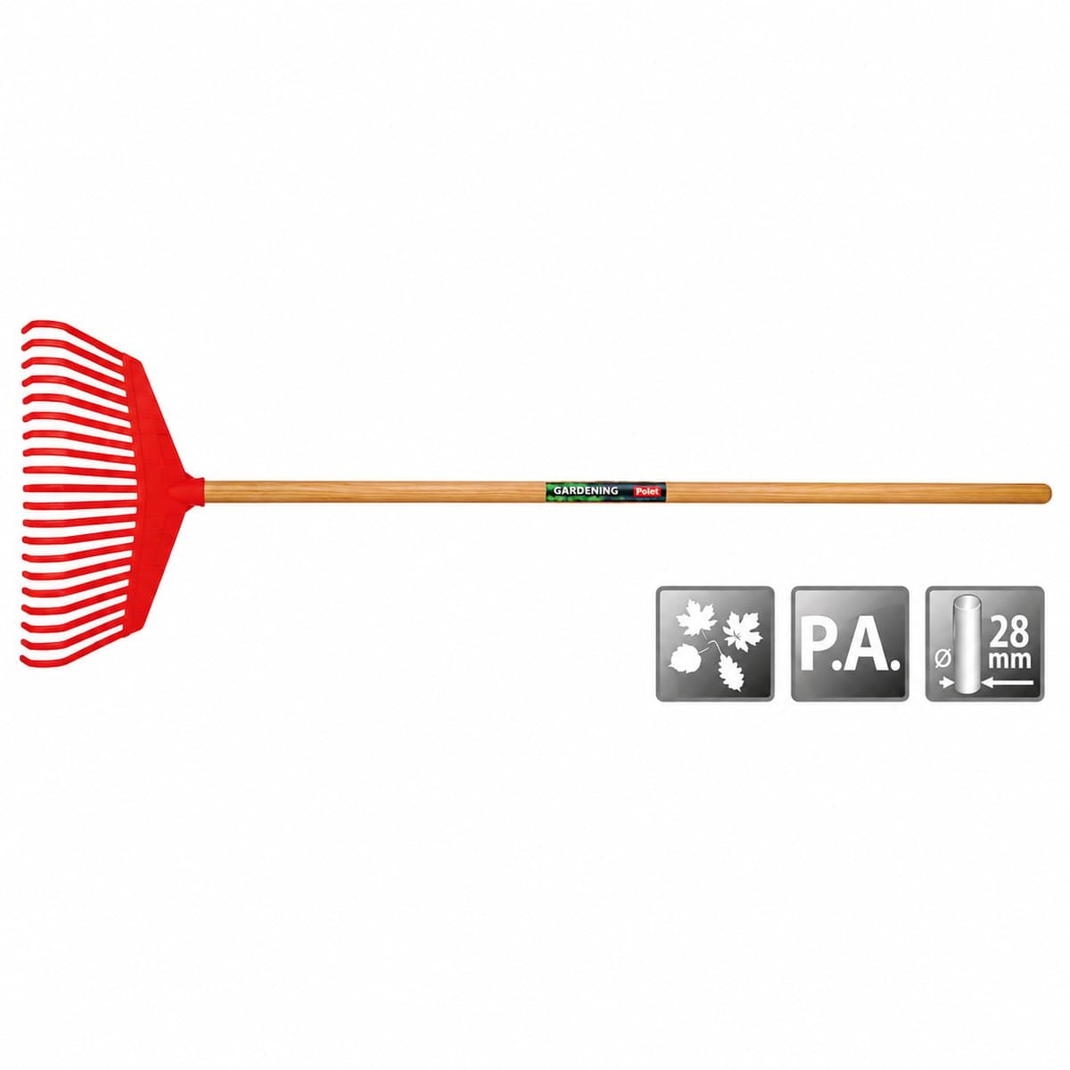Bladhark 380mm Polyamide met steel 150 cm
