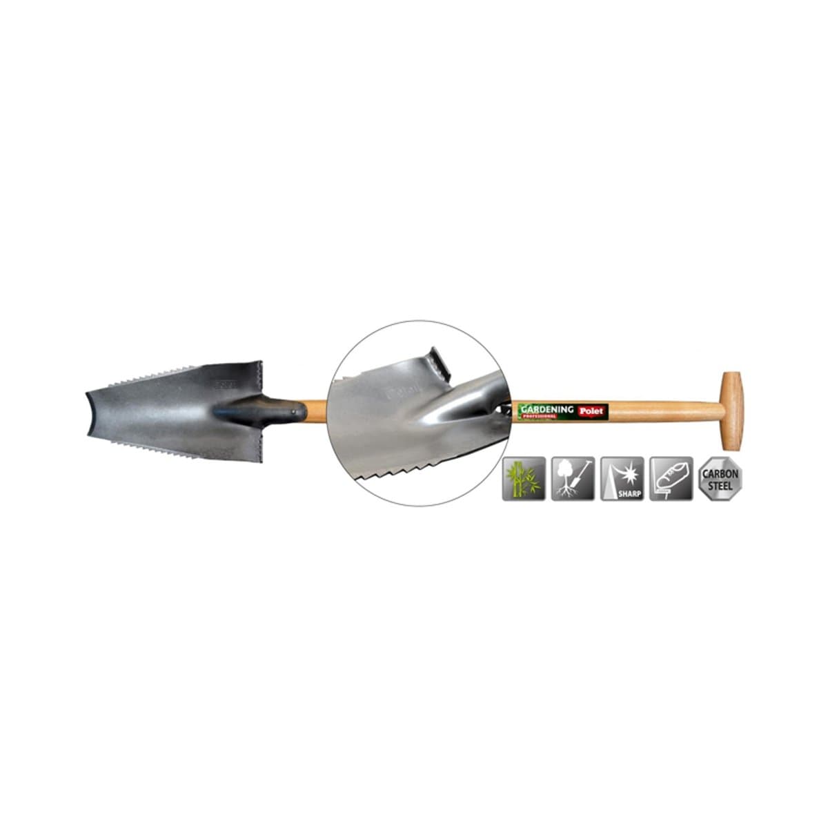 Boomwortel spade 380/140/3 T-st 85 cm.